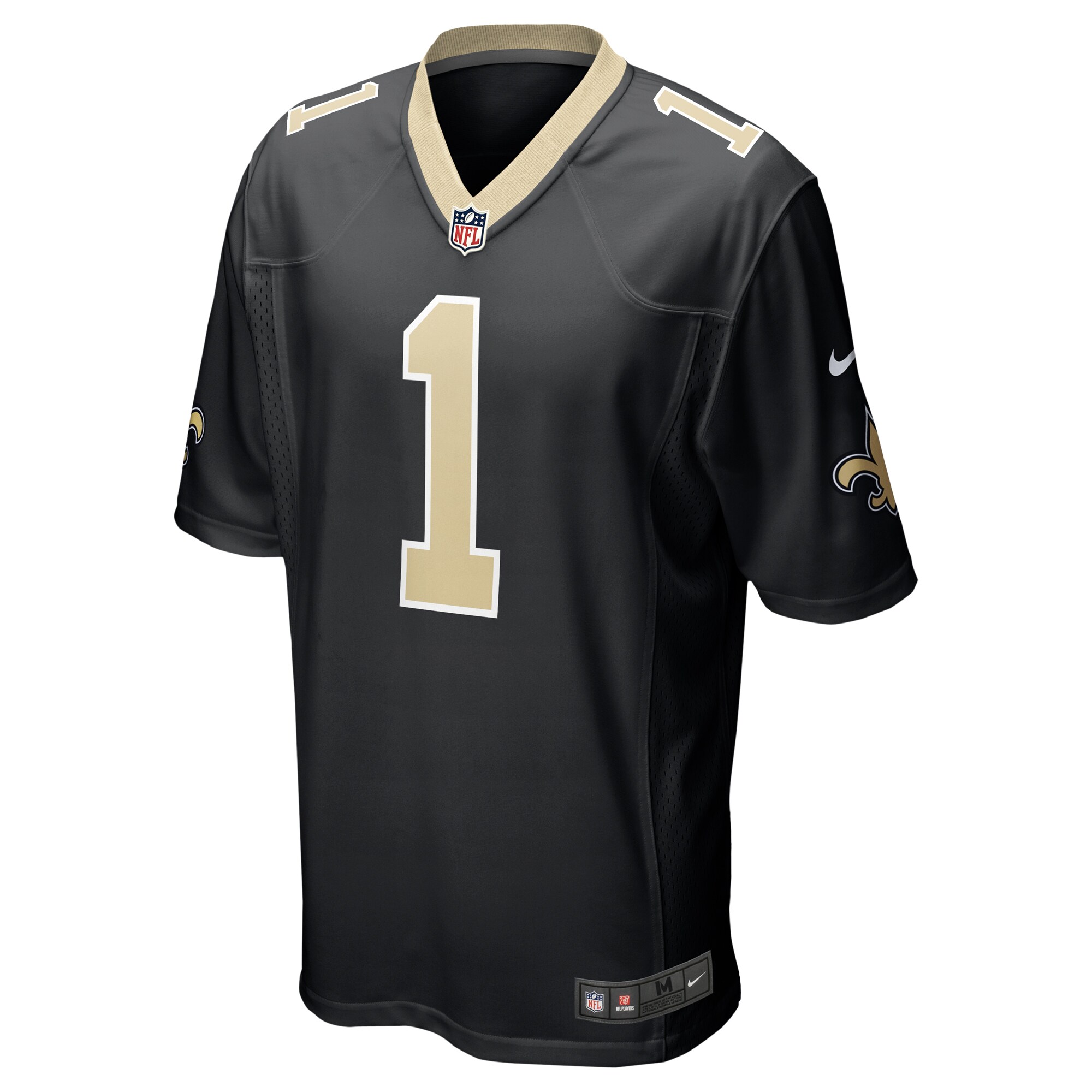 Taliese Fuaga New Orleans Saints Nike 2024 NFL Draft First Round Pick Player Game Jersey – Black - Image 2