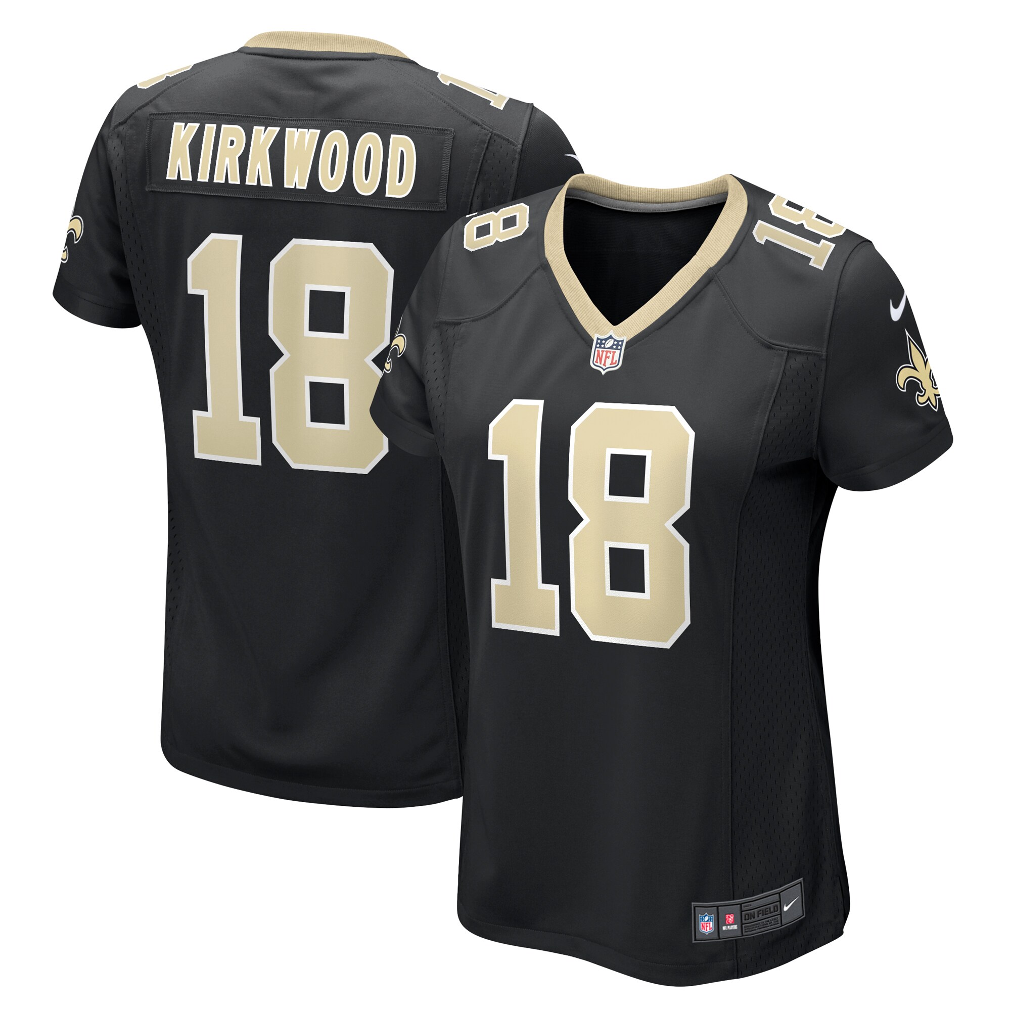 Keith Kirkwood New Orleans Saints Nike Women’s Team Game Jersey – Black