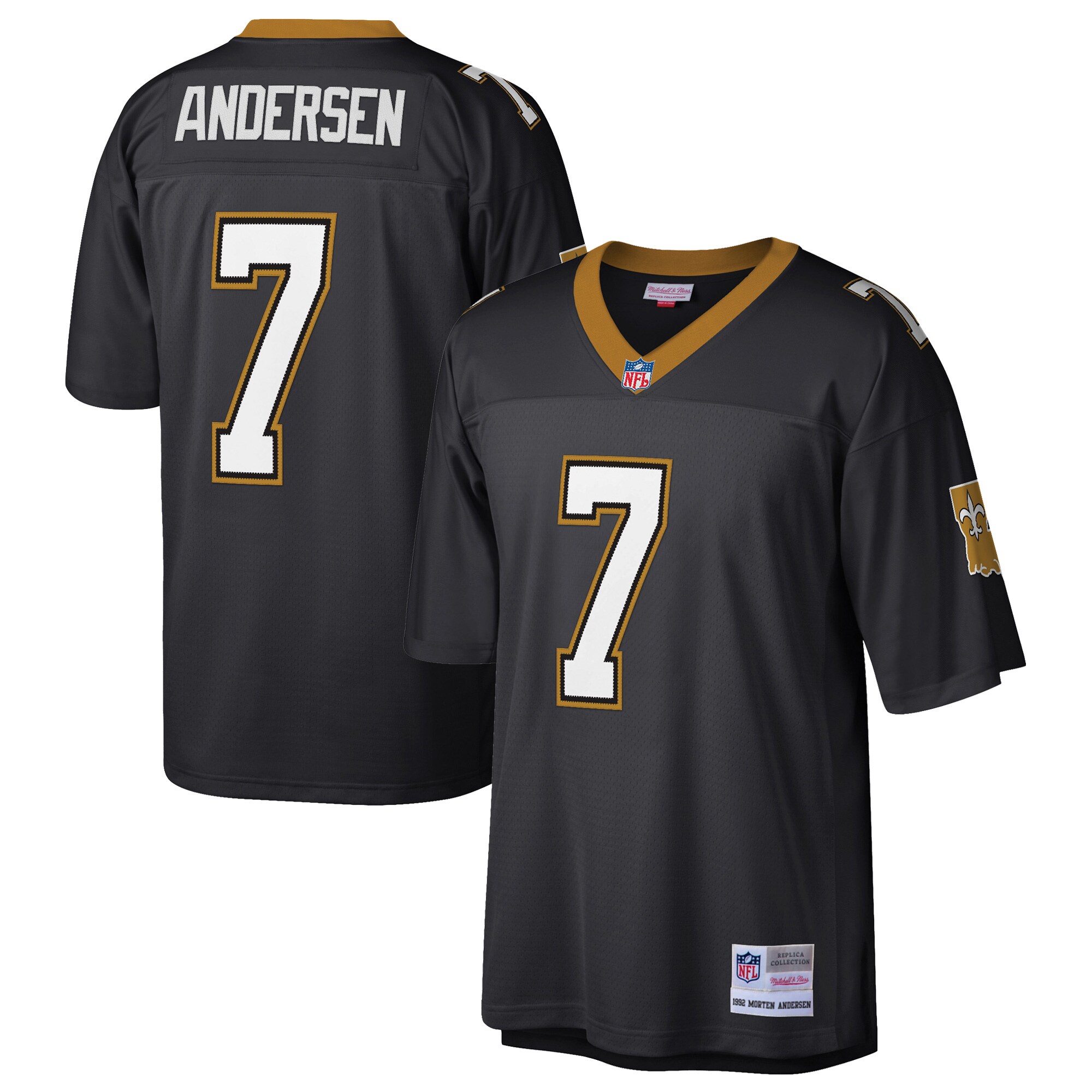 Morten Andersen New Orleans Saints Mitchell & Ness Retired Player Legacy Jersey – Black