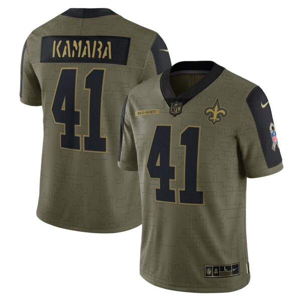 Alvin Kamara New Orleans Saints Nike 2021 Salute To Service Limited Player Jersey – Olive