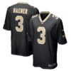 Jake Haener New Orleans Saints Nike Team Game Jersey – Black