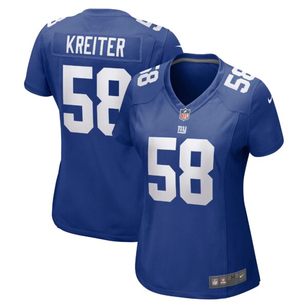 Casey Kreiter New York Giants Nike Women’s Game Jersey – Royal