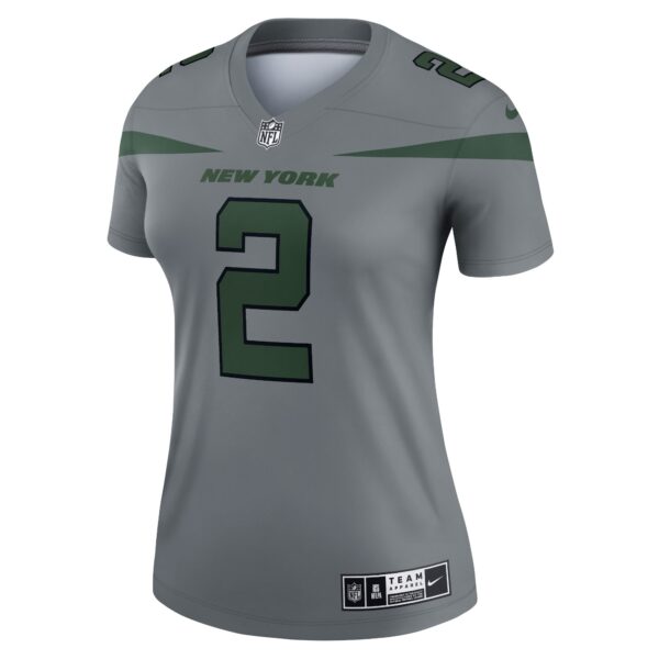 Zach Wilson New York Jets Nike Women’s Inverted Legend Jersey – Gray