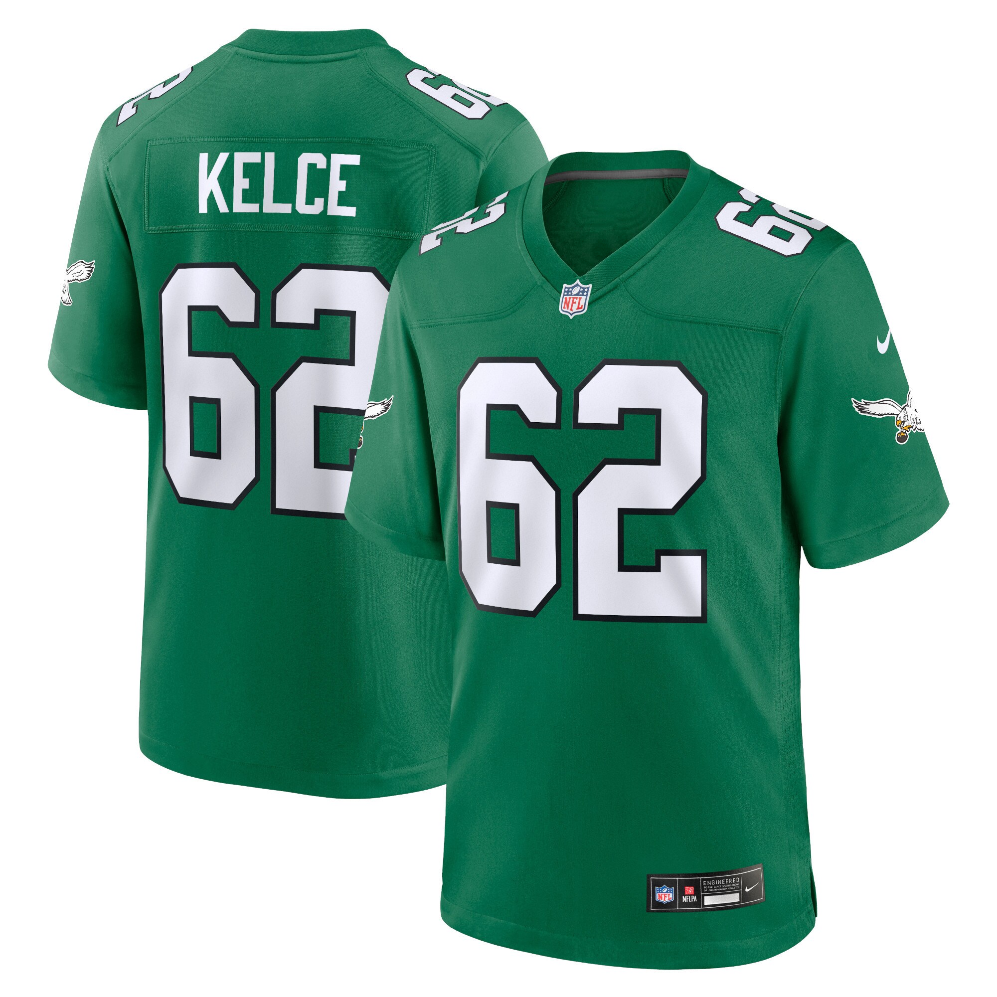 Jason Kelce Philadelphia Eagles Nike Youth Game Jersey – Kelly Green