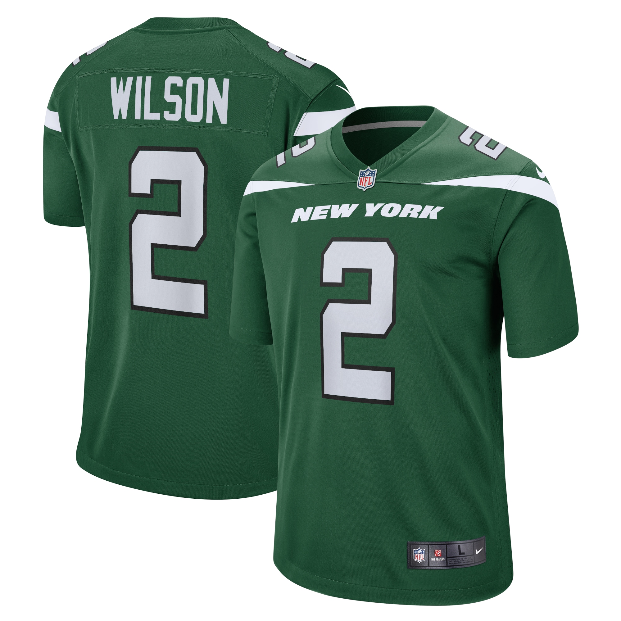 Zach Wilson New York Jets Nike Youth Game Jersey – Black - Image 3