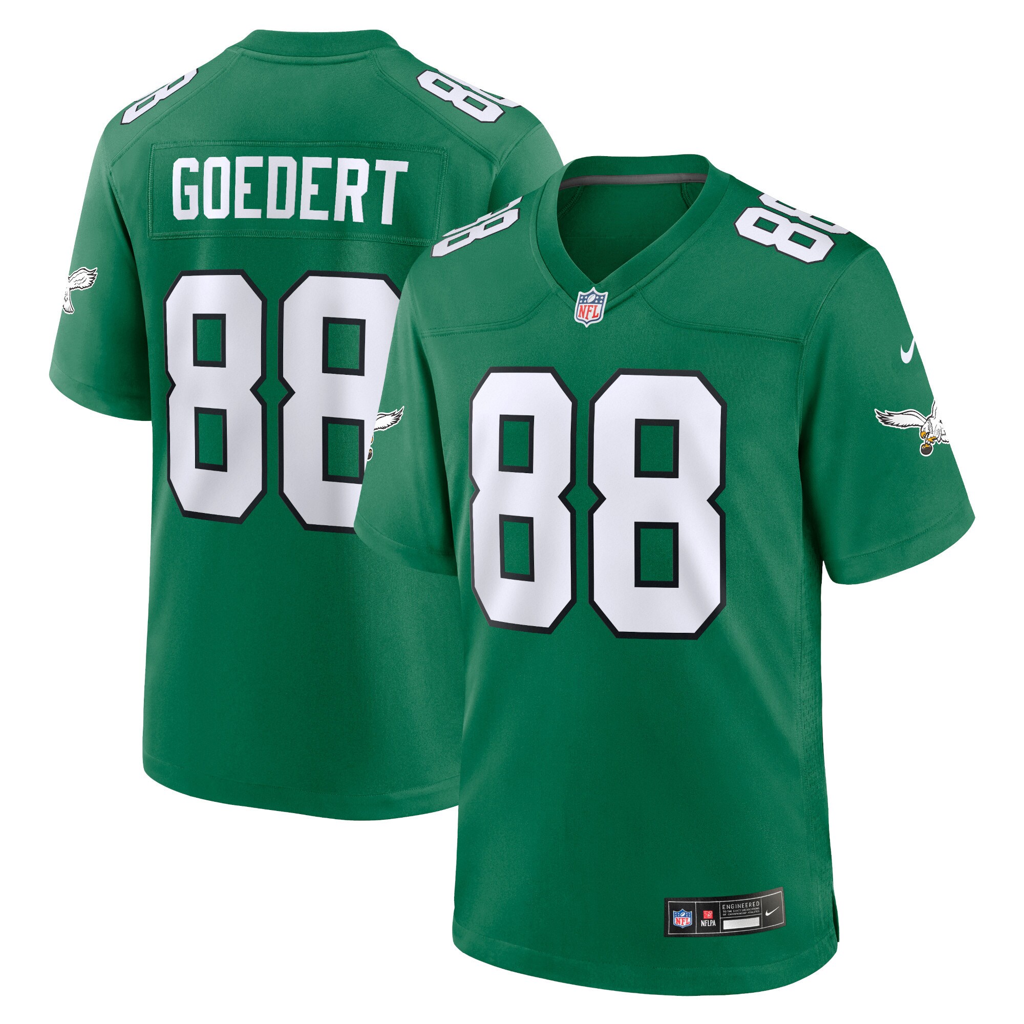 Dallas Goedert Philadelphia Eagles Nike Youth Game Jersey – Kelly Green