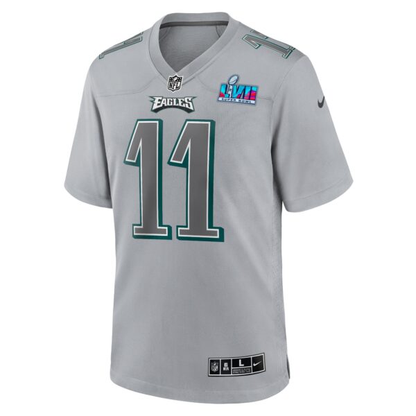 A.J. Brown Philadelphia Eagles Nike Super Bowl LVII Patch Atmosphere Fashion Game Jersey – Gray