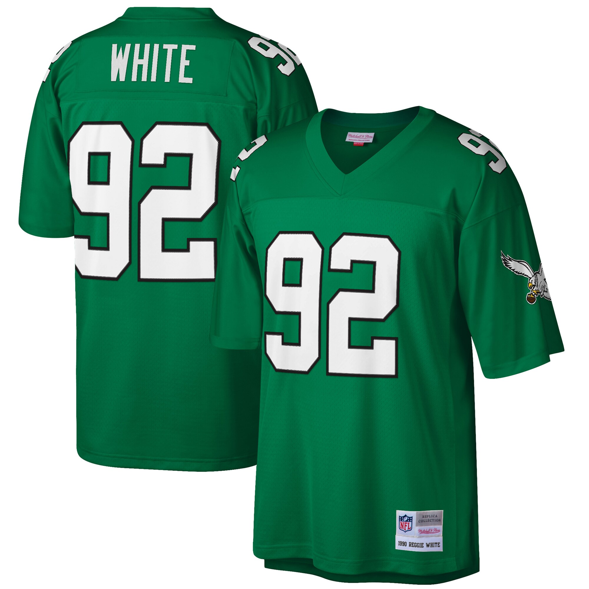 Reggie White Philadelphia Eagles Mitchell & Ness Big & Tall 1990 Retired Player Jersey – Kelly Green