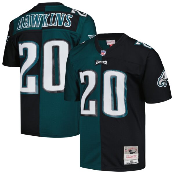 Brian Dawkins Philadelphia Eagles Mitchell & Ness 2004 Split Legacy Jersey – Midnight Green/Black