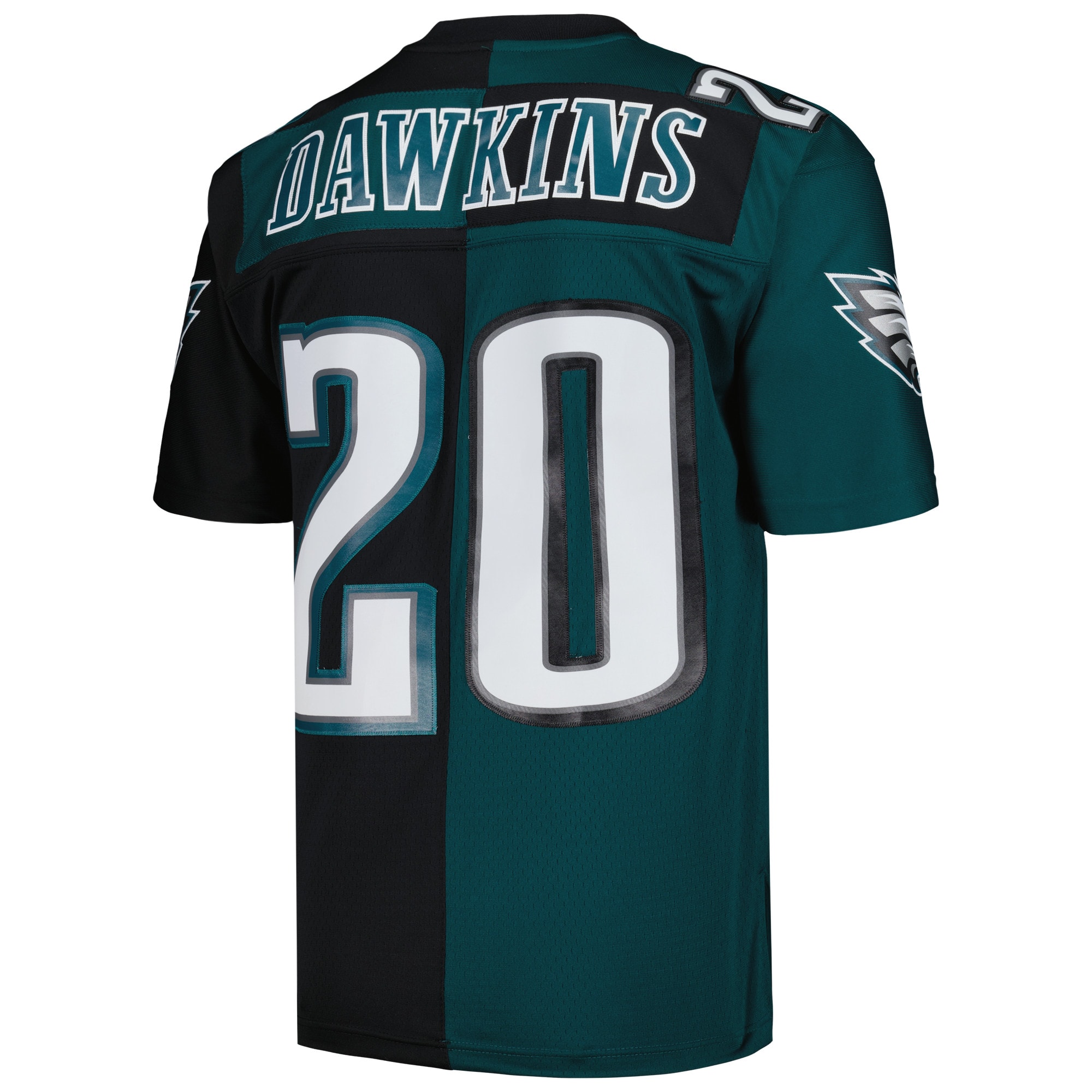 Brian Dawkins Philadelphia Eagles Mitchell & Ness 2004 Split Legacy Jersey – Midnight Green/Black - Image 3