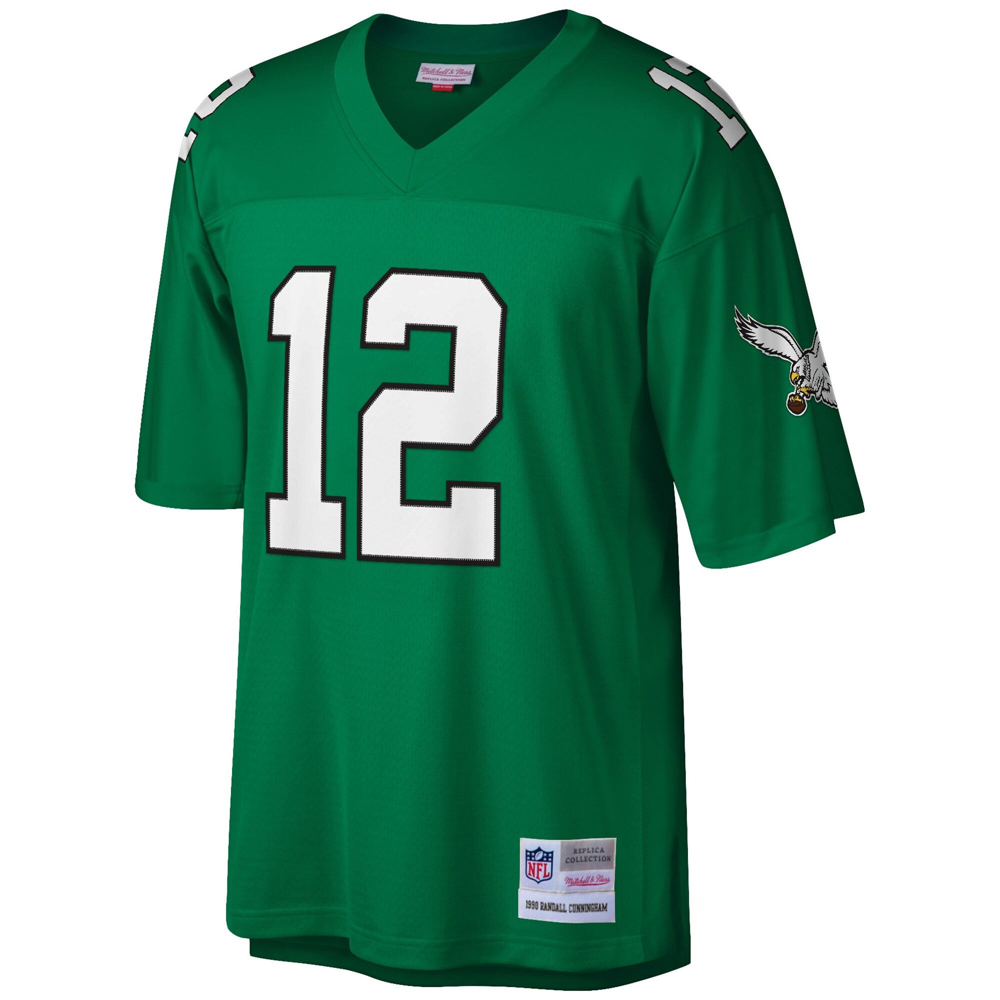 Randall Cunningham Philadelphia Eagles Mitchell & Ness Big & Tall 1990 Retired Player Jersey – Kelly Green - Image 2
