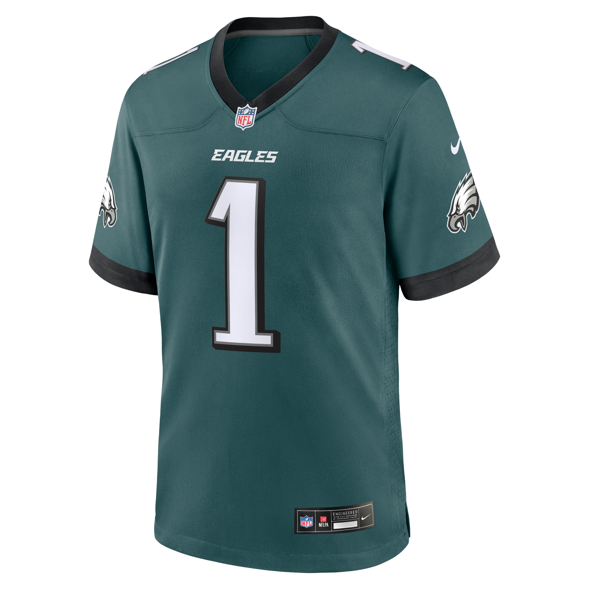 Philadelphia Eagles Nike #1 Dad Game Jersey – Midnight Green - Image 2