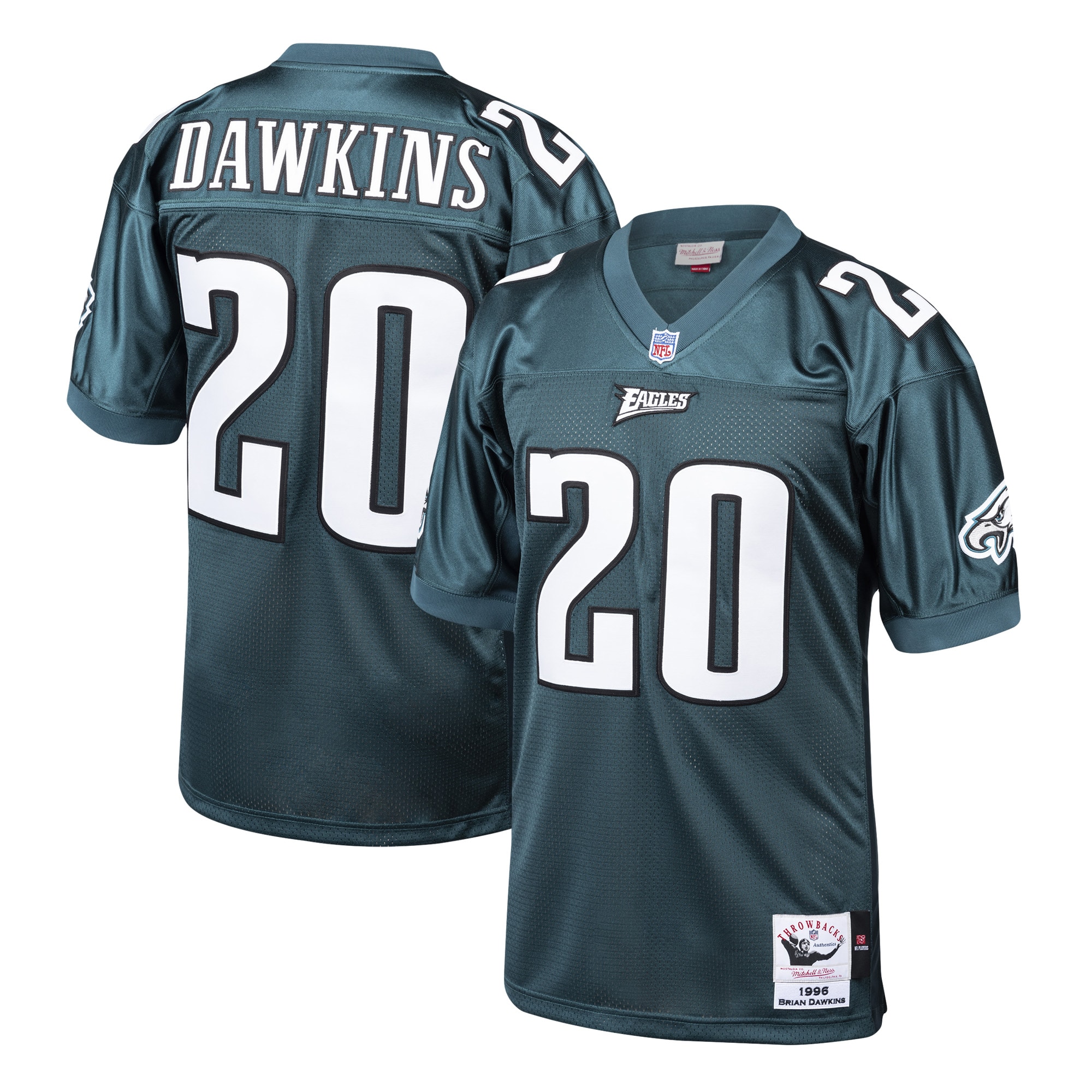 Brian Dawkins Philadelphia Eagles 1996 Mitchell & Ness Throwback Retired Player Jersey – Green