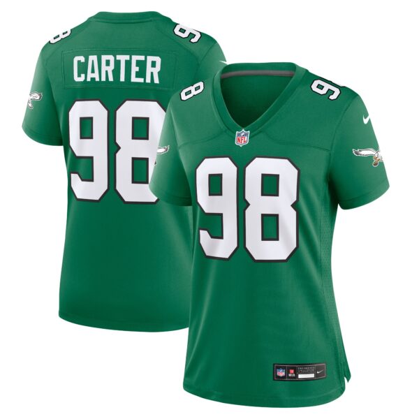 Jalen Carter Philadelphia Eagles Nike Women’s Alternate Game Jersey – Kelly Green