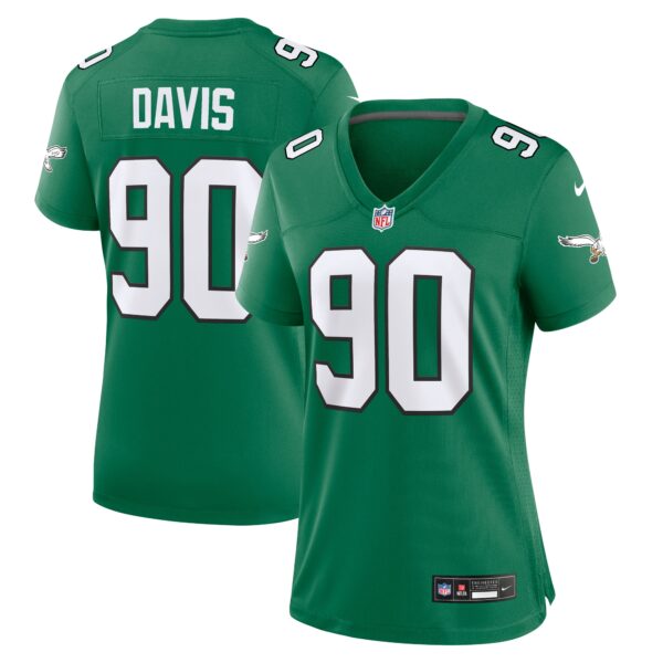 Jordan Davis Philadelphia Eagles Nike Women’s Alternate Game Jersey – Kelly Green