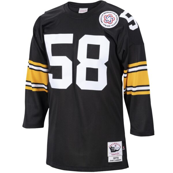 Jack Lambert Pittsburgh Steelers 1975 Mitchell & Ness Throwback Retired Player Jersey – Black