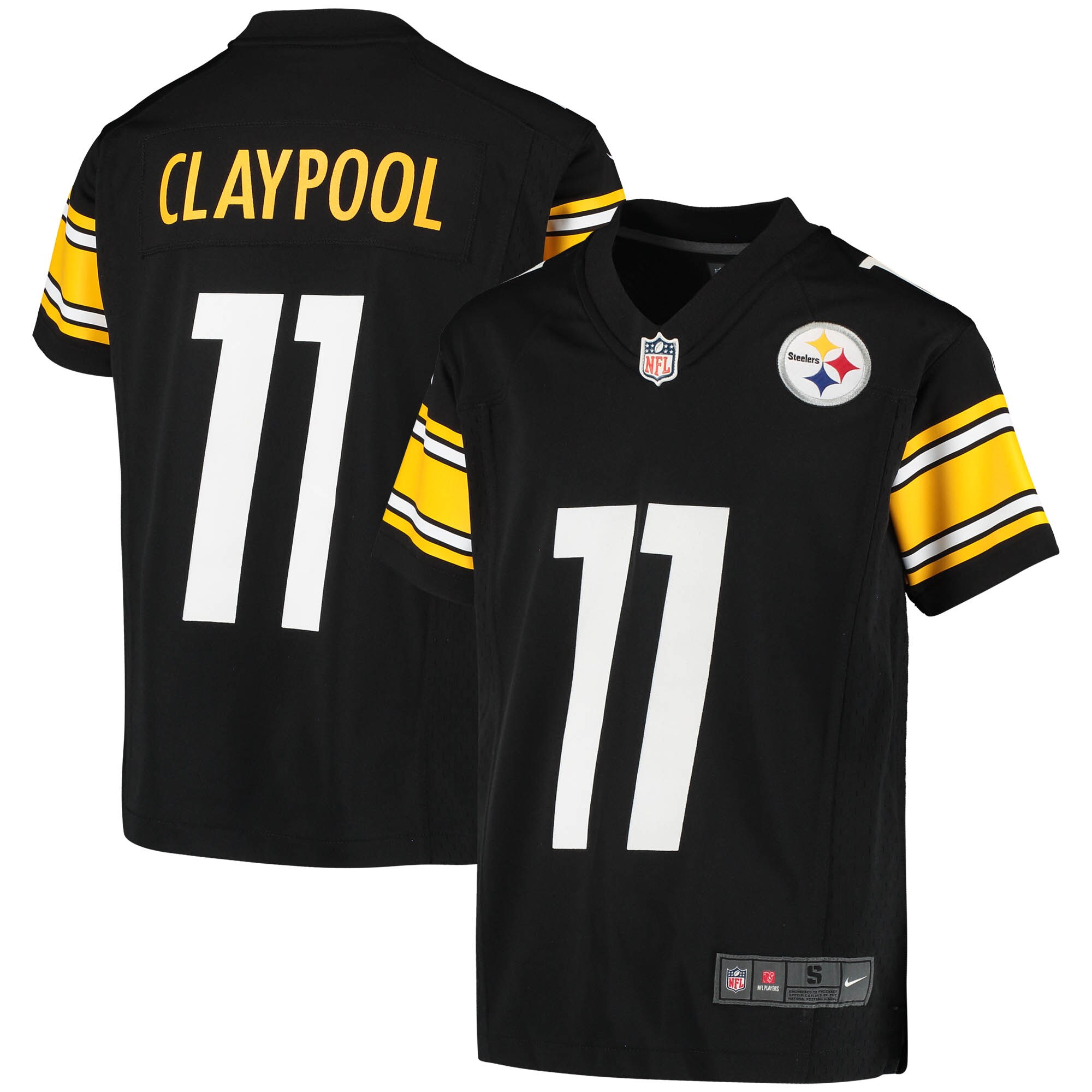 Chase Claypool Pittsburgh Steelers Nike Youth Game Jersey – Black