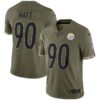 T.J. Watt Pittsburgh Steelers Nike 2022 Salute To Service Limited Jersey – Olive