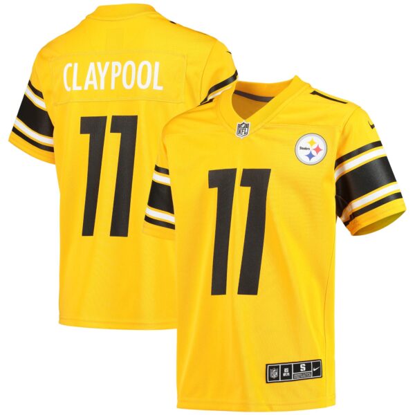 Chase Claypool Pittsburgh Steelers Nike Youth Inverted Team Game Jersey – Gold
