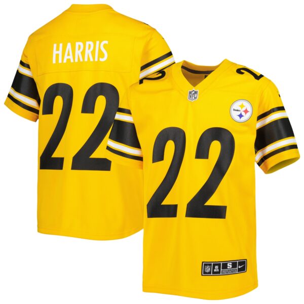 Najee Harris Pittsburgh Steelers Nike Youth Inverted Game Jersey – Gold