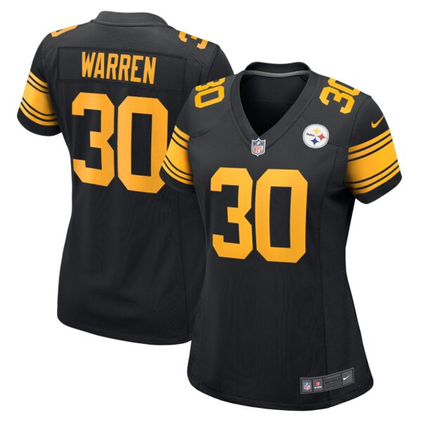 Jaylen Warren Pittsburgh Steelers Nike Women’s Alternate Game Jersey – Black