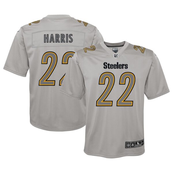 Najee Harris Pittsburgh Steelers Nike Youth Atmosphere Game Jersey – Gray