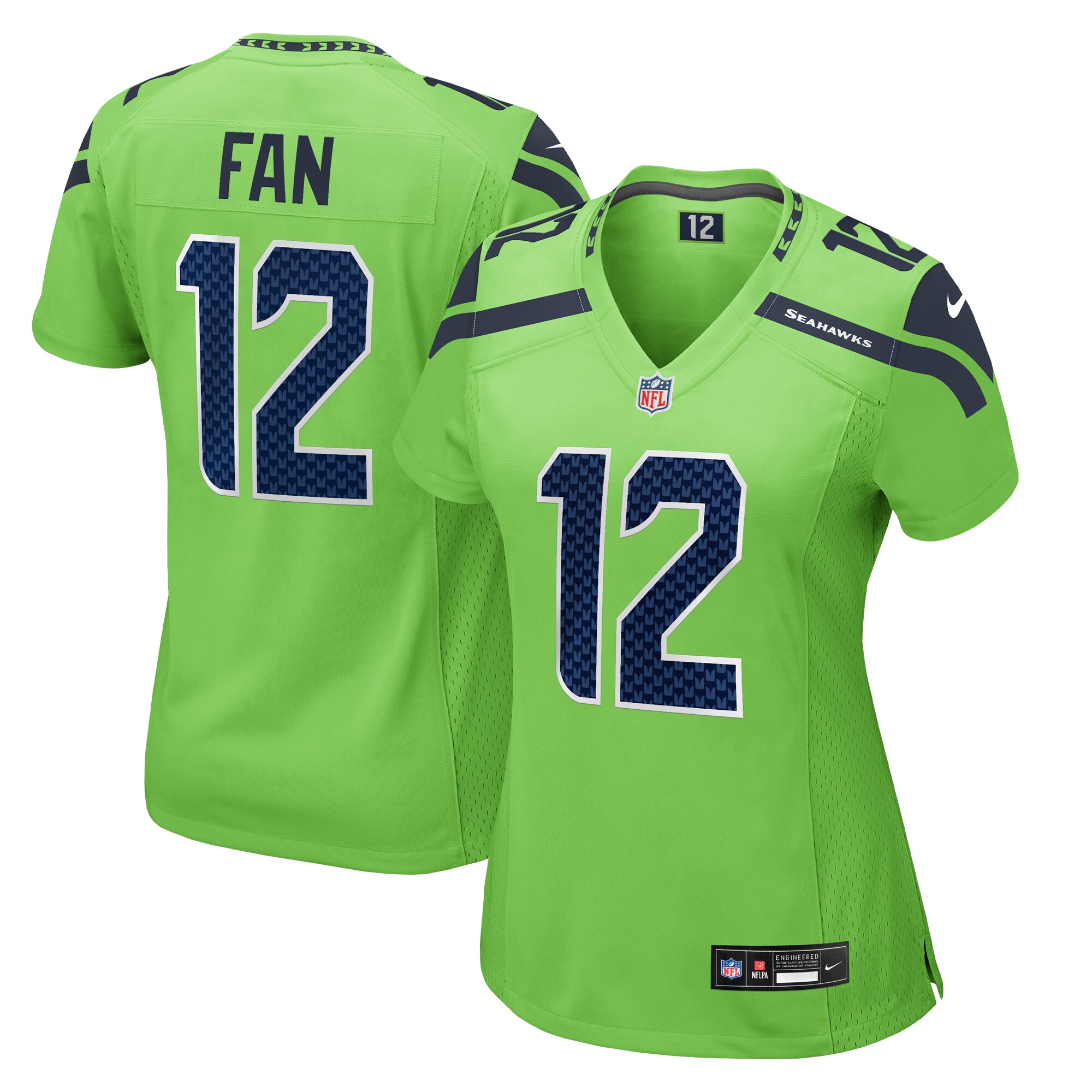 12s Seattle Seahawks Nike Women’s Game Jersey – Neon Green