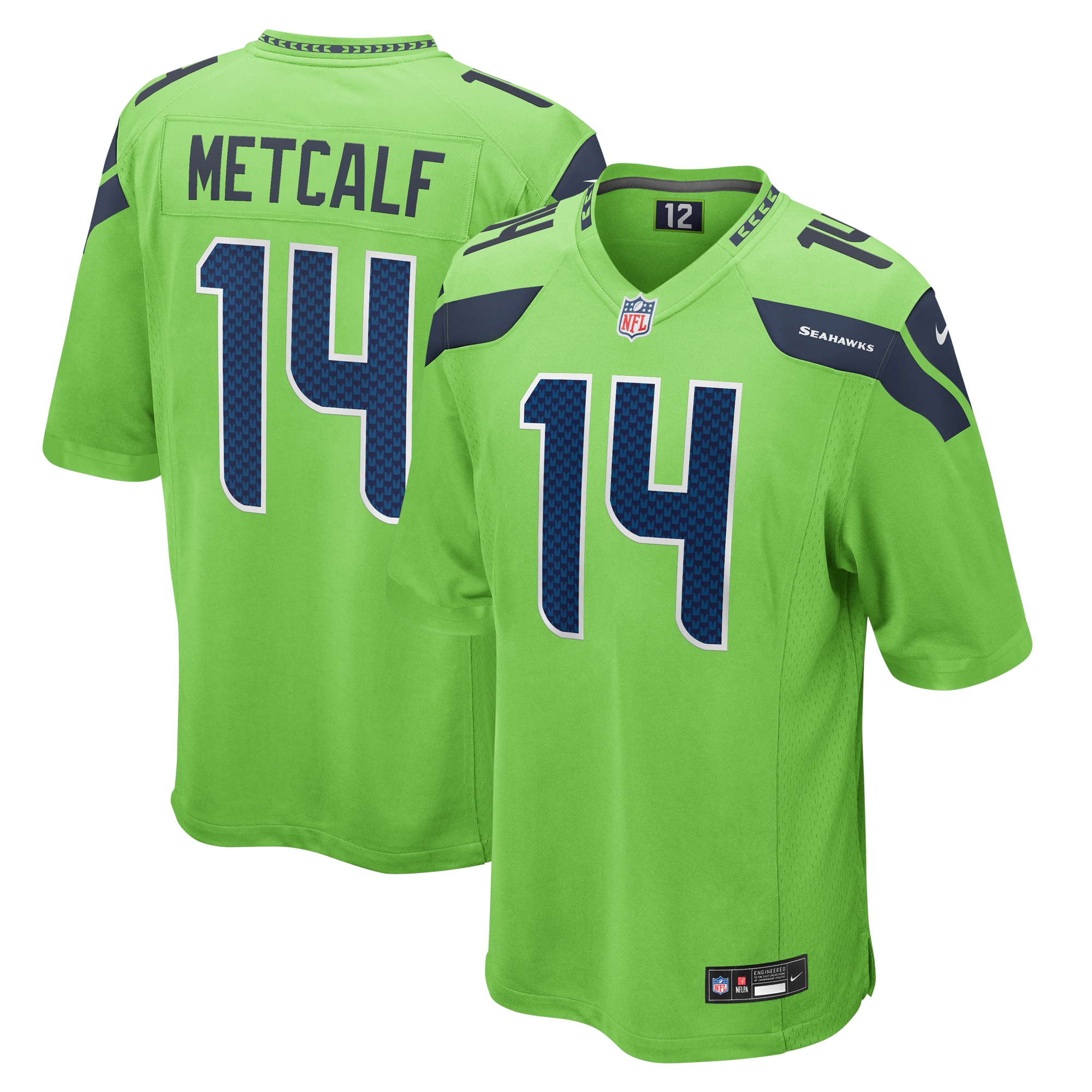 DK Metcalf Seattle Seahawks Nike Game Jersey – Neon Green