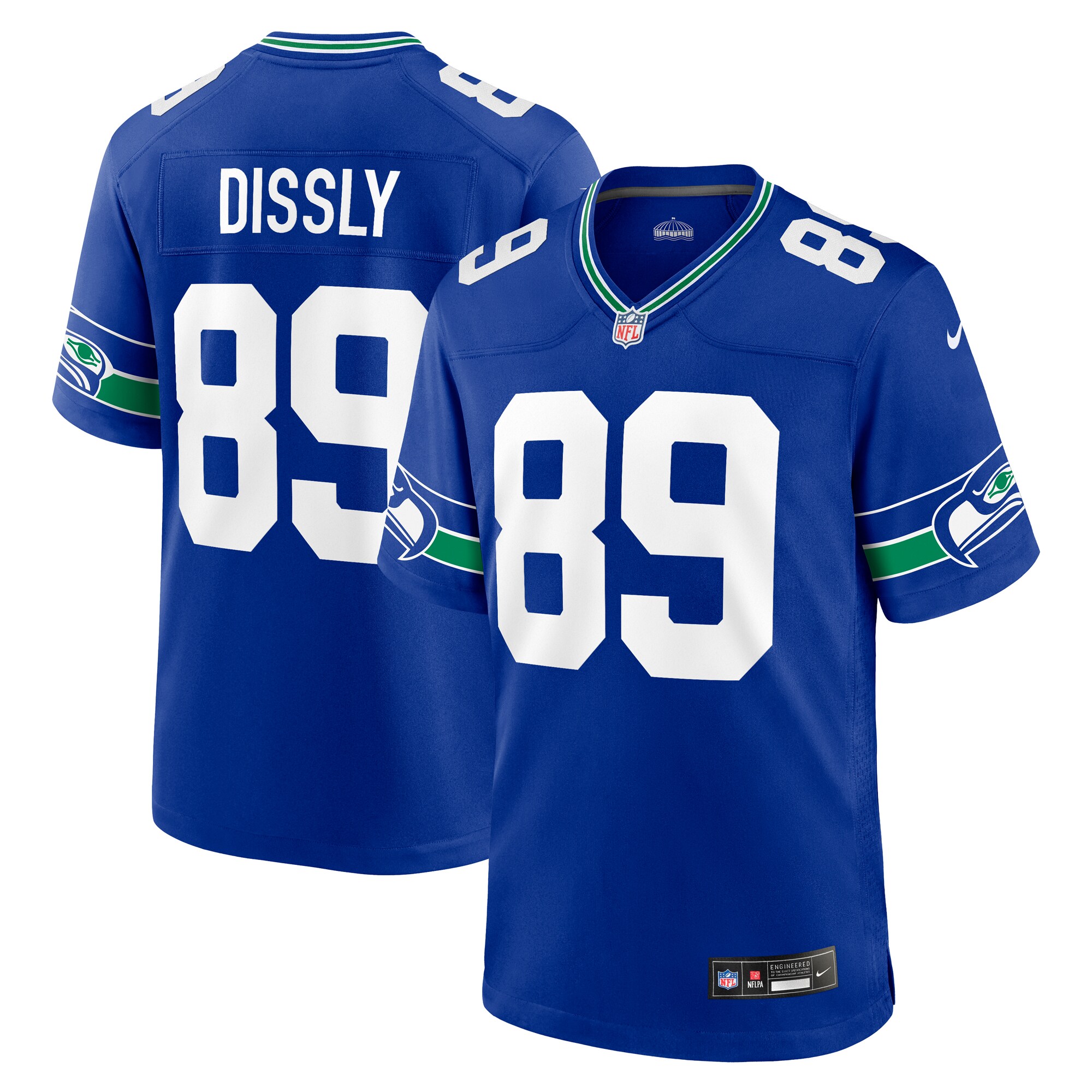 Will Dissly Seattle Seahawks Nike Throwback Player Game Jersey – Royal