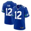 12s Seattle Seahawks Nike Throwback Player Game Jersey – Royal