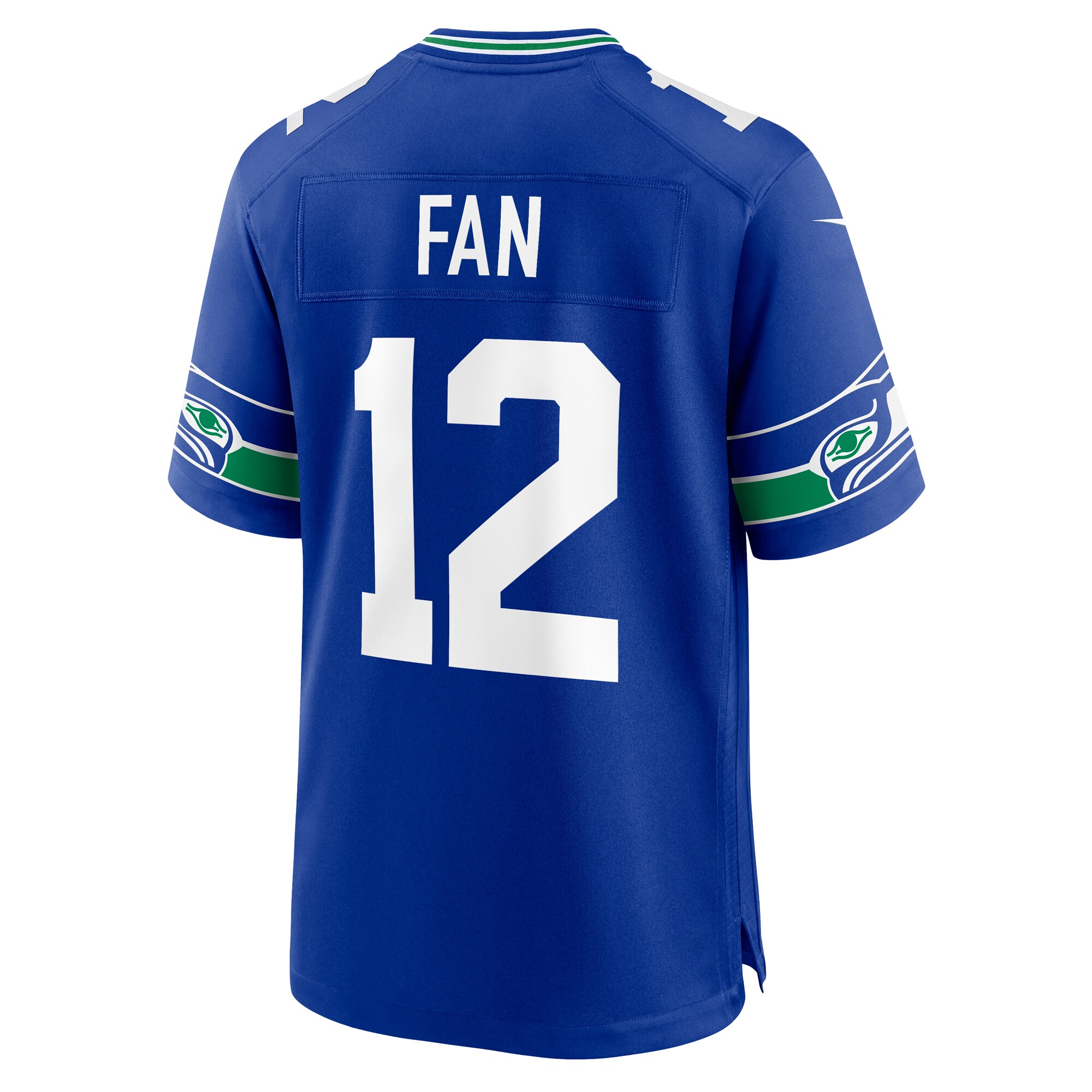 12s Seattle Seahawks Nike Throwback Player Game Jersey – Royal - Image 3