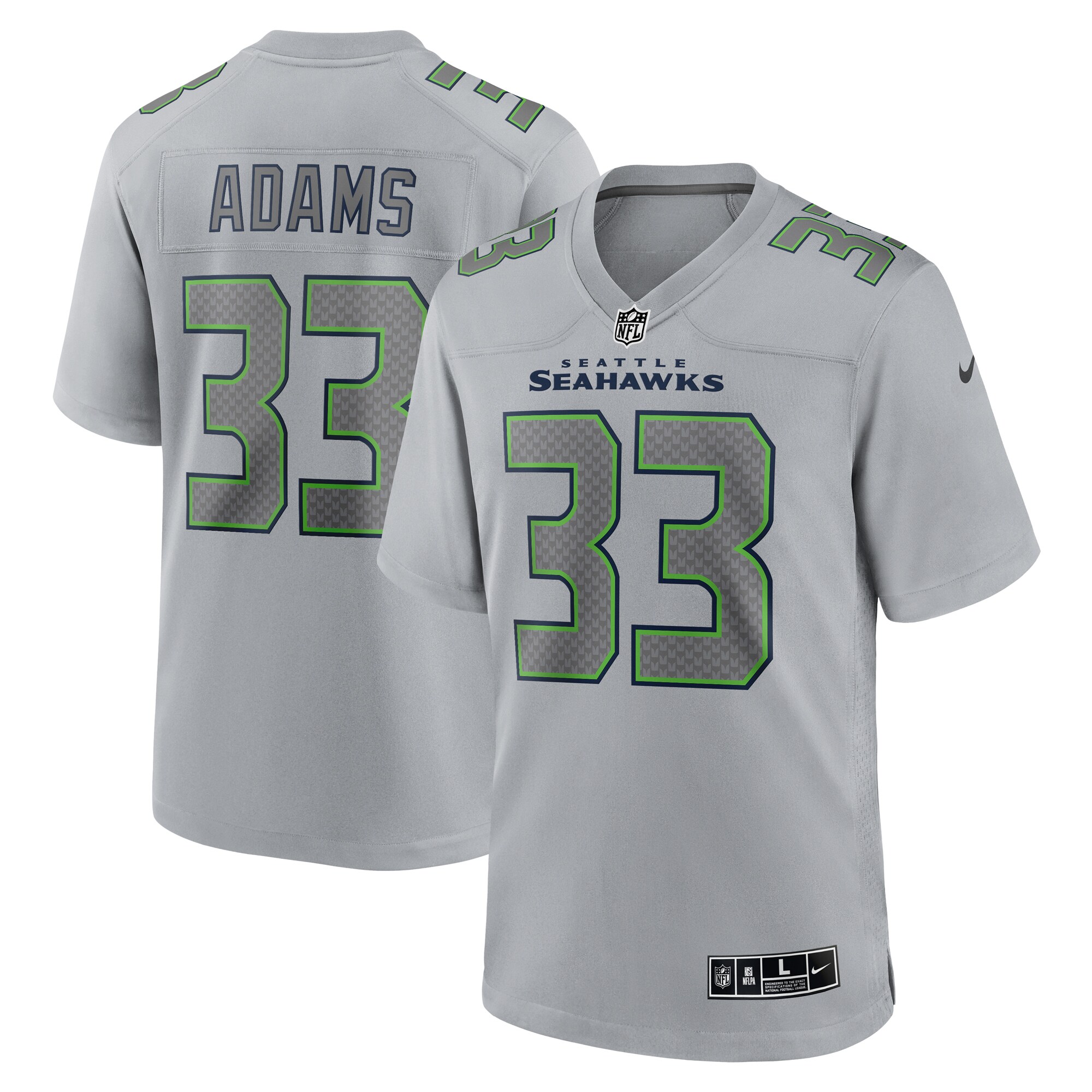 Jamal Adams Seattle Seahawks Nike Atmosphere Fashion Game Jersey – Gray