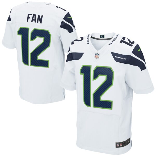 12s Seattle Seahawks Nike Elite Jersey – White