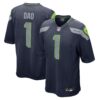 Number 1 Dad Seattle Seahawks Nike Game Jersey – College Navy
