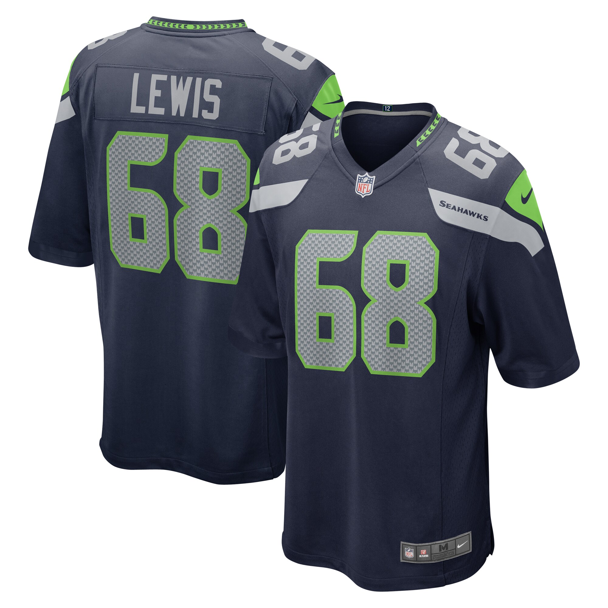 Damien Lewis Seattle Seahawks Nike Game Jersey – College Navy