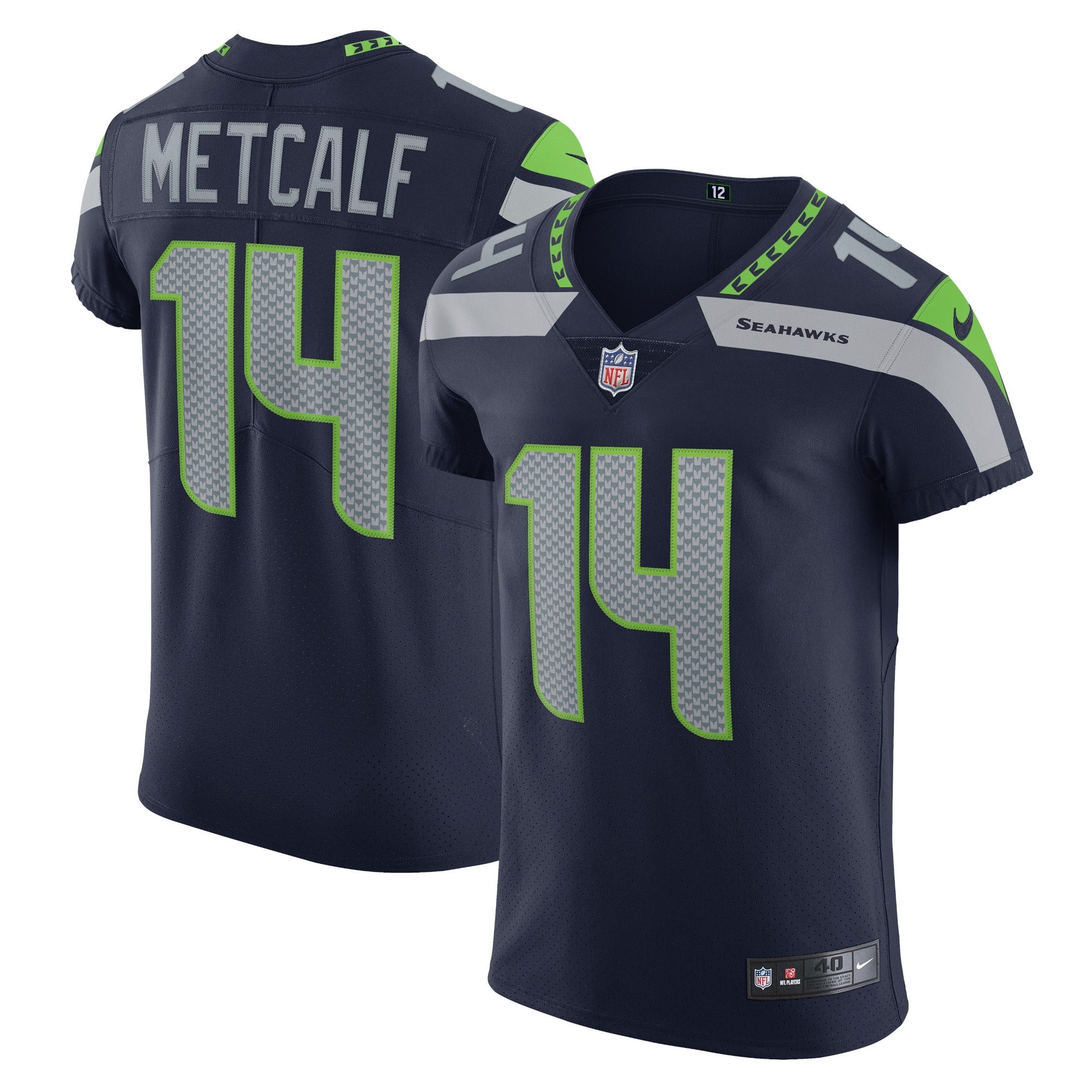 DK Metcalf Seattle Seahawks Nike Alternate Vapor Elite Player Jersey – Neon Green - Image 2