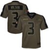 Russell Wilson Seattle Seahawks Nike Youth 2021 Salute To Service Game Jersey – Olive