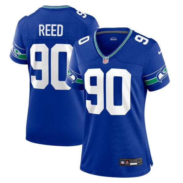 Jarran Reed Seattle Seahawks Nike Women’s Throwback Player Game Jersey – Royal