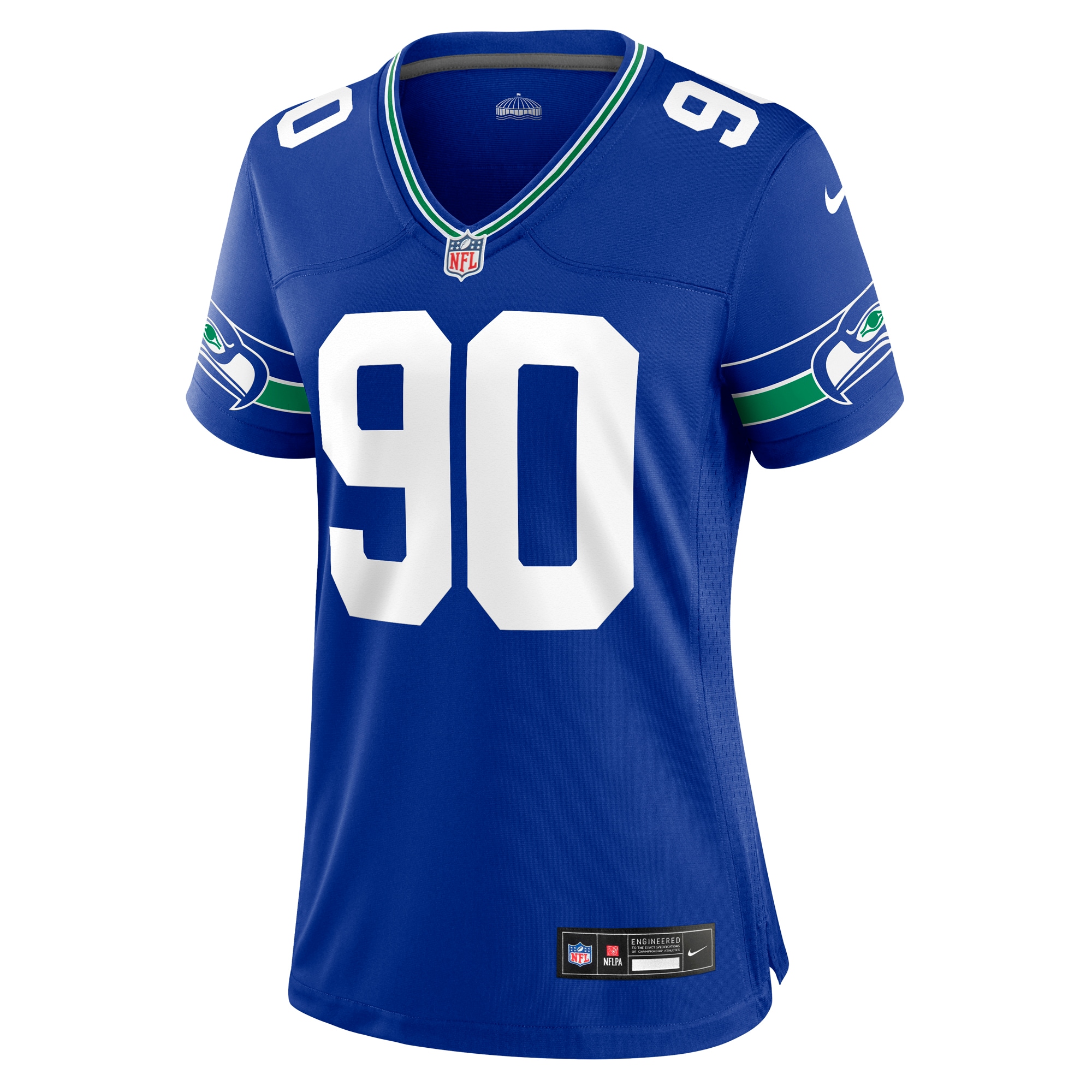 Jarran Reed Seattle Seahawks Nike Women’s Throwback Player Game Jersey – Royal - Image 2