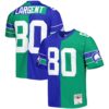 Steve Largent Seattle Seahawks Mitchell & Ness 1985 Split Legacy Jersey – Royal/Green