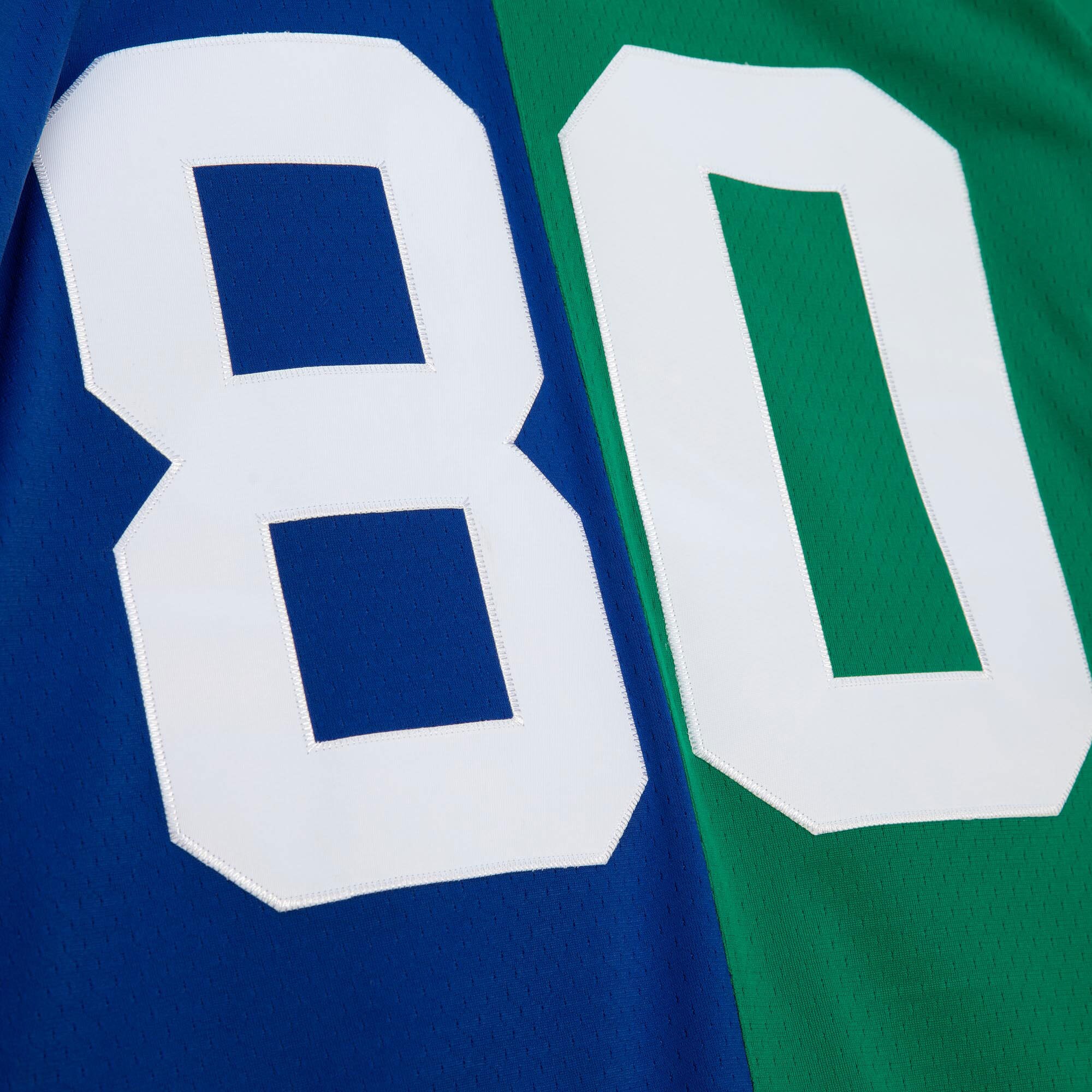 Steve Largent Seattle Seahawks Mitchell & Ness 1985 Split Legacy Jersey – Royal/Green - Image 3