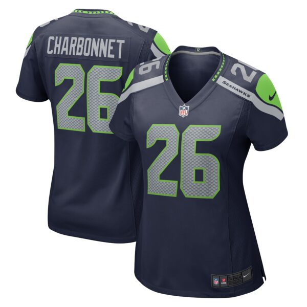 Zach Charbonnet Seattle Seahawks Nike Women’s Game Jersey – College Navy