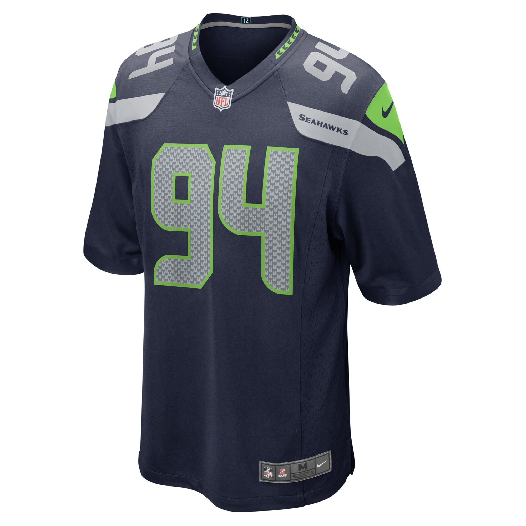 Mike Morris Seattle Seahawks Nike Game Jersey – College Navy - Image 2