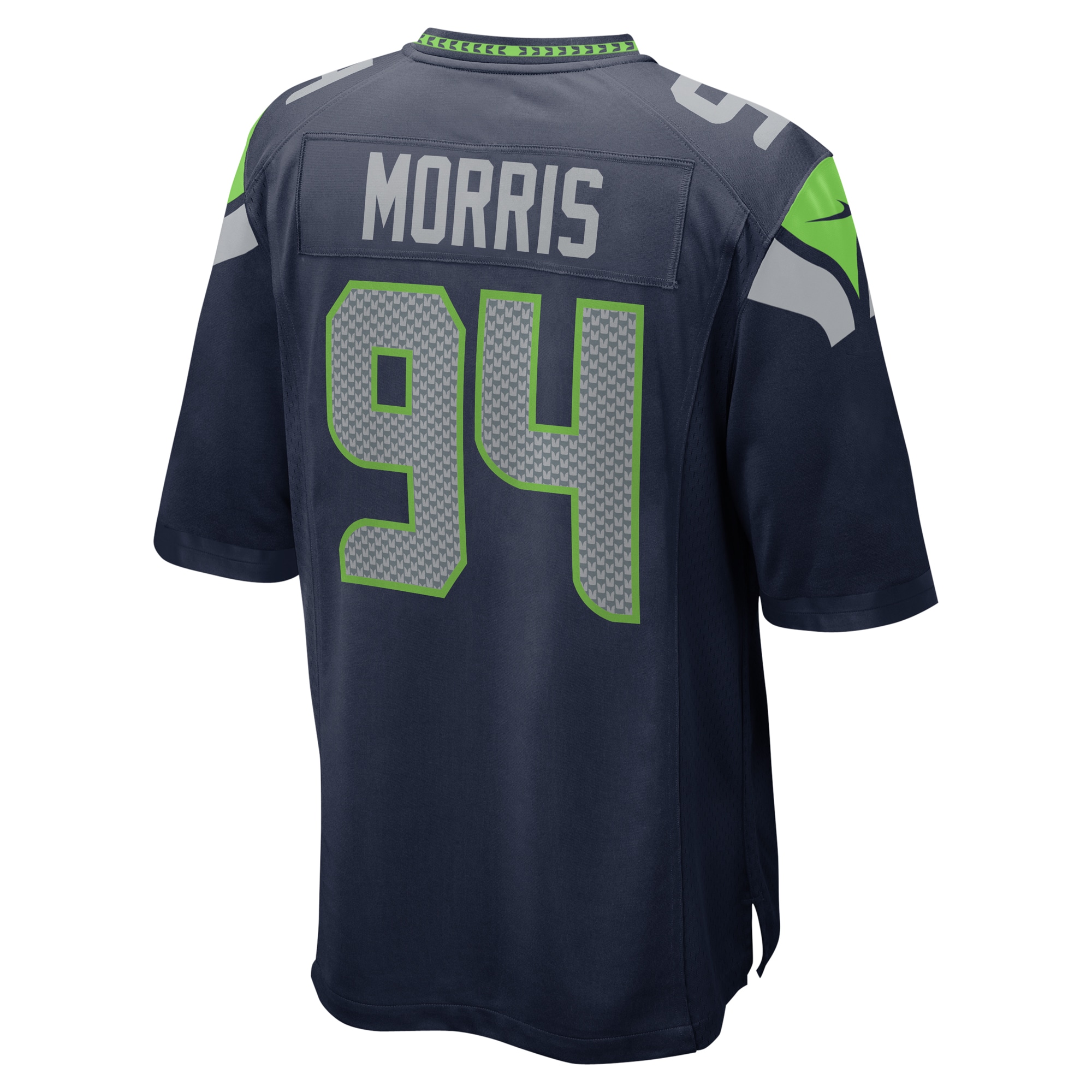 Mike Morris Seattle Seahawks Nike Game Jersey – College Navy - Image 3