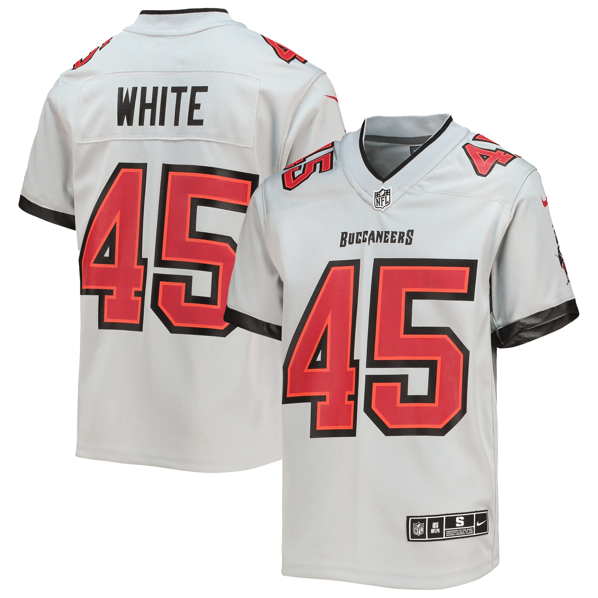 Devin White Tampa Bay Buccaneers Nike Youth Inverted Team Game Jersey – Gray