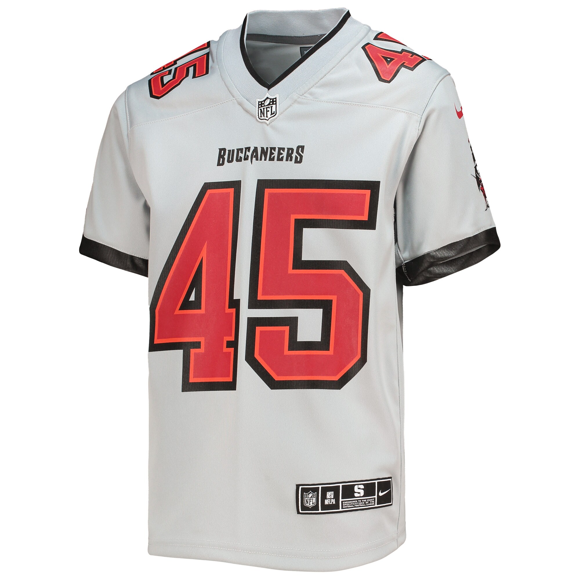 Devin White Tampa Bay Buccaneers Nike Youth Inverted Team Game Jersey – Gray - Image 2