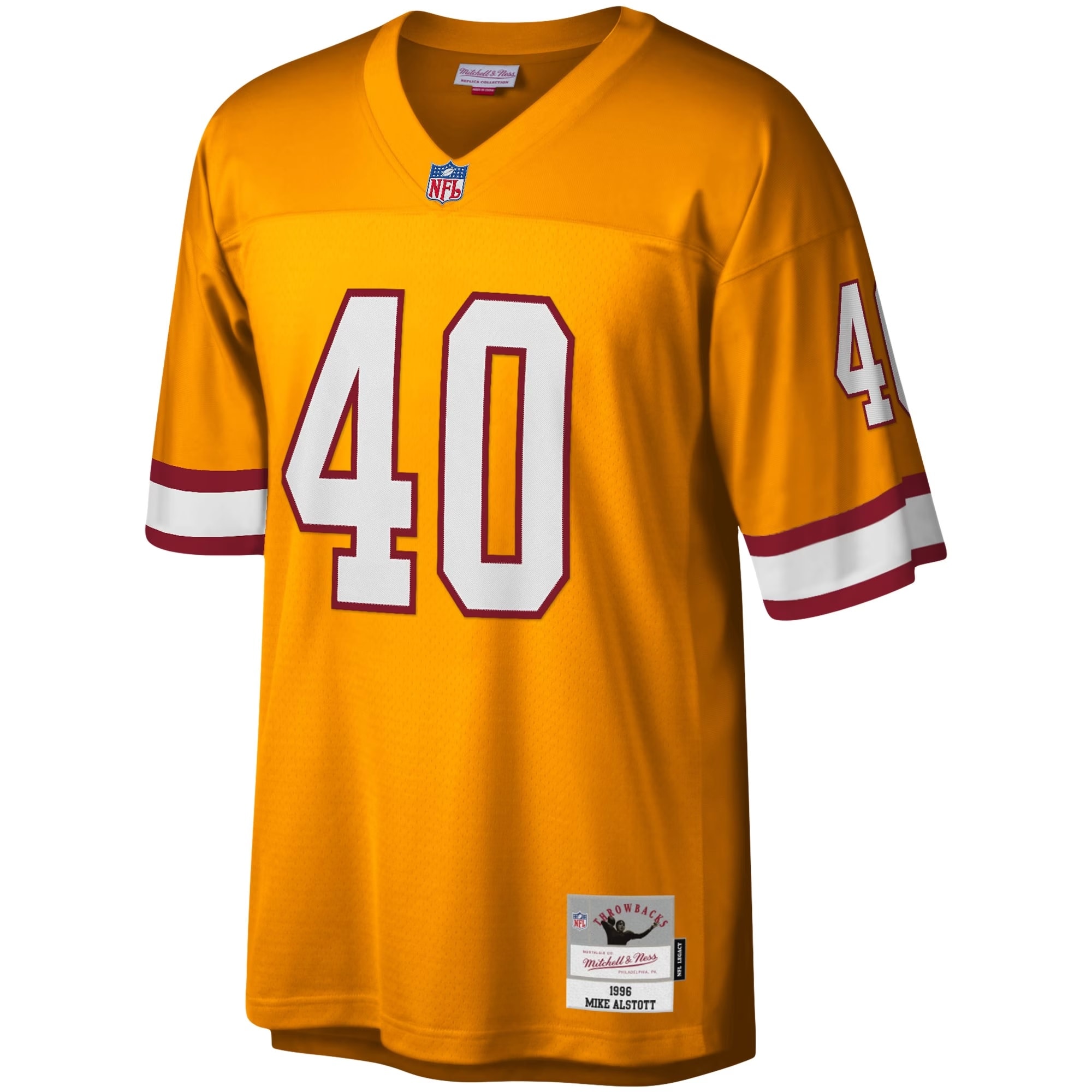 Mike Alstott Tampa Bay Buccaneers Mitchell & Ness Youth 1996 Retired Player Legacy Jersey – Orange - Image 2
