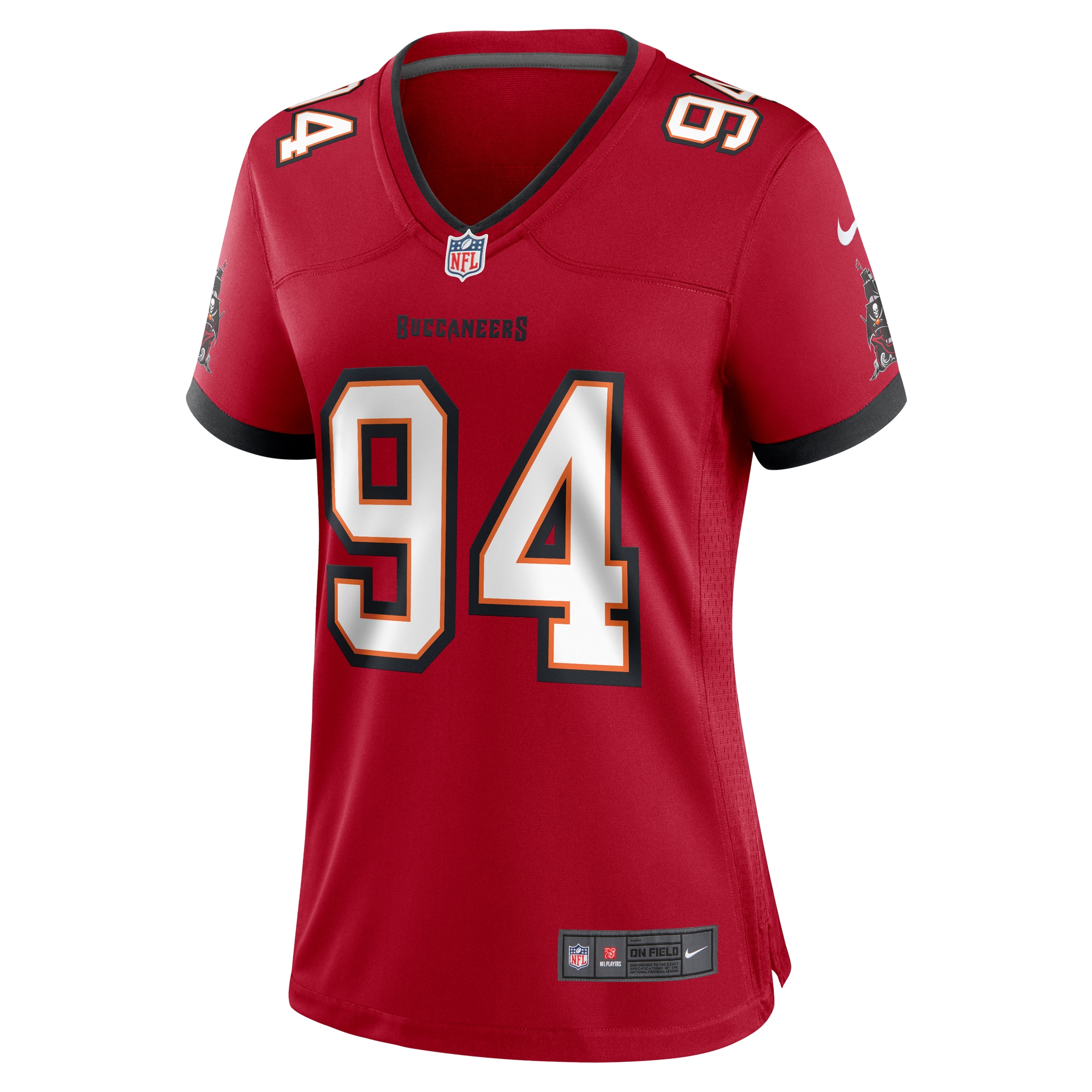 Calijah Kancey Tampa Bay Buccaneers Nike Women’s Game Jersey – Red - Image 2