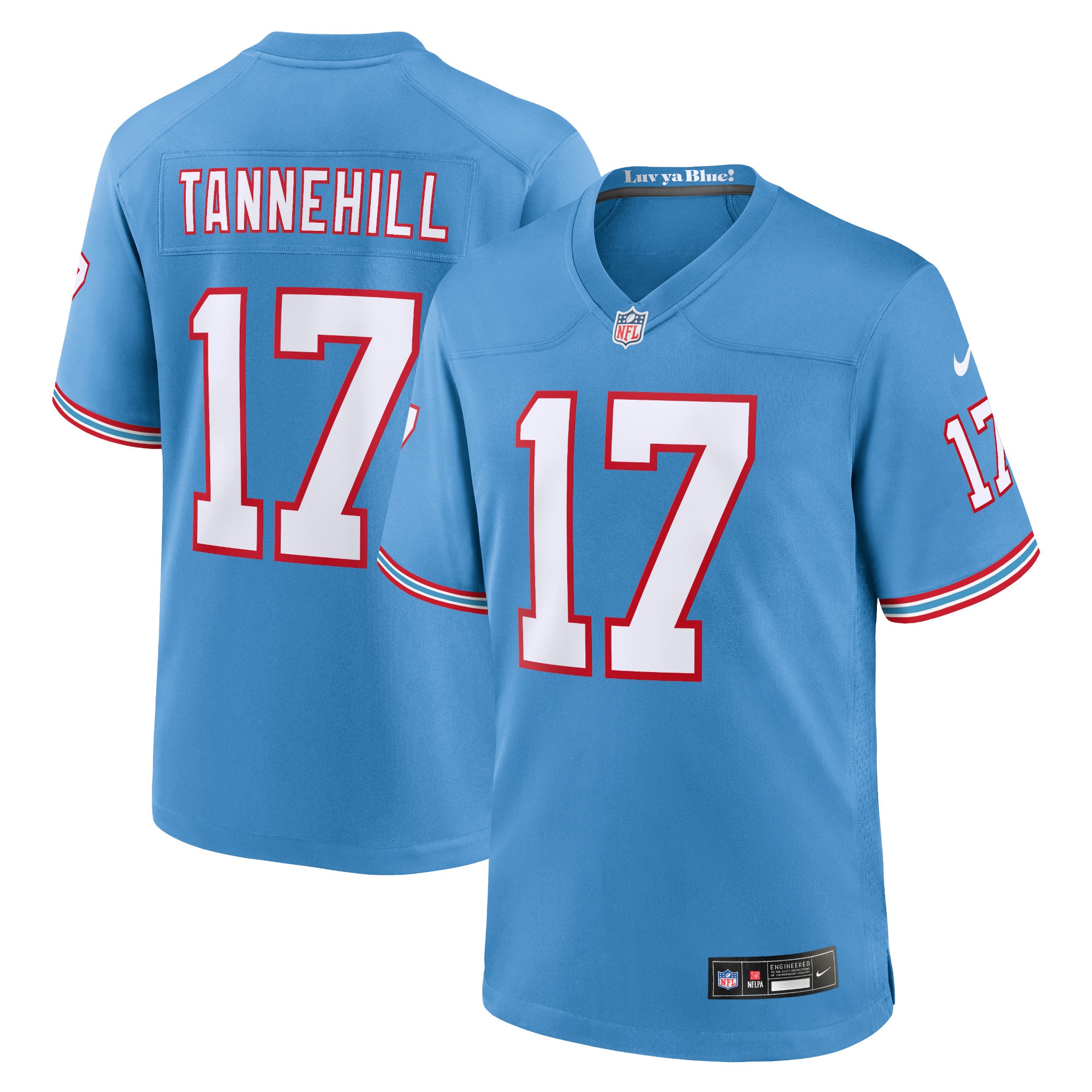 Ryan Tannehill Tennessee Titans Nike Oilers Throwback Alternate Game Player Jersey – Light Blue