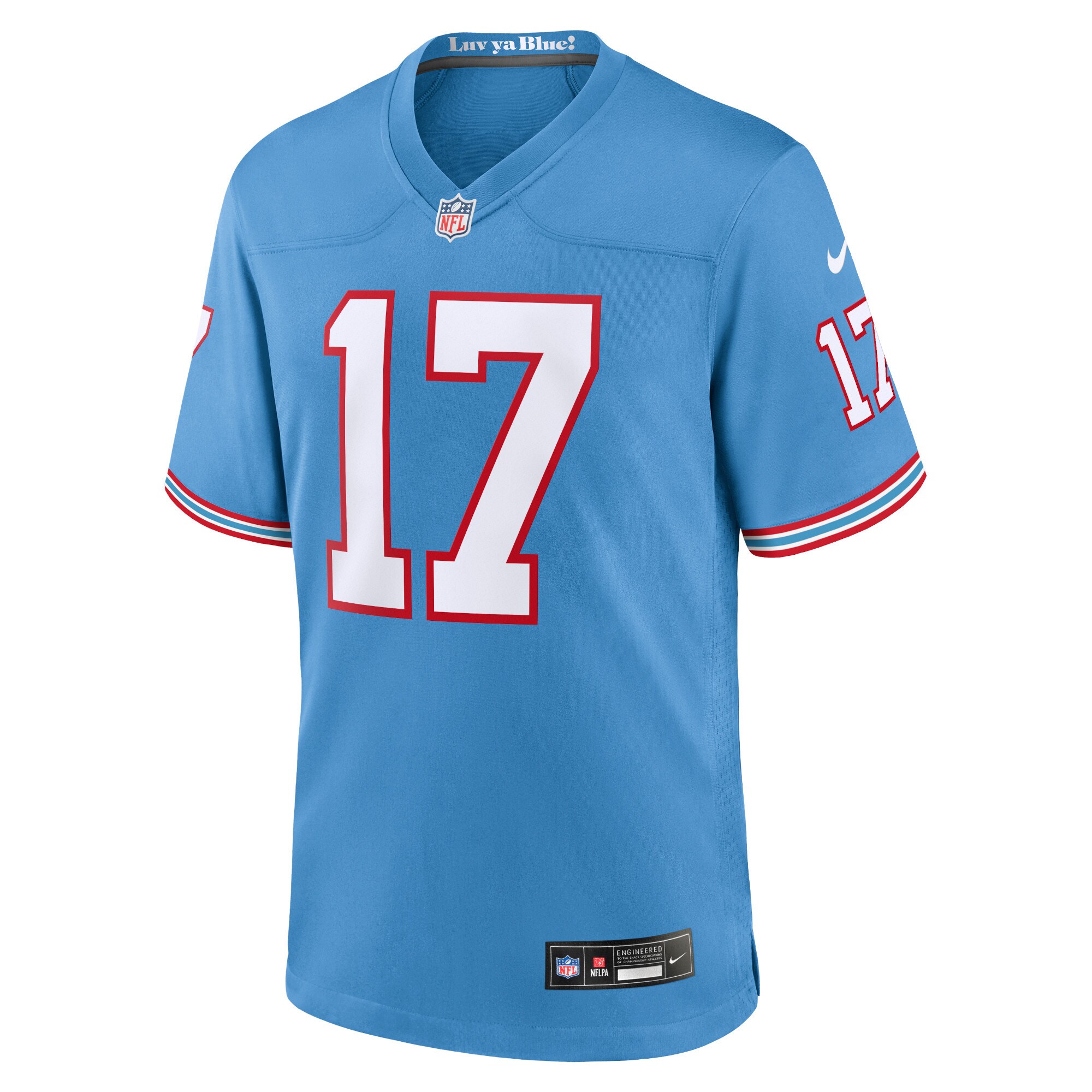Ryan Tannehill Tennessee Titans Nike Oilers Throwback Alternate Game Player Jersey – Light Blue - Image 2